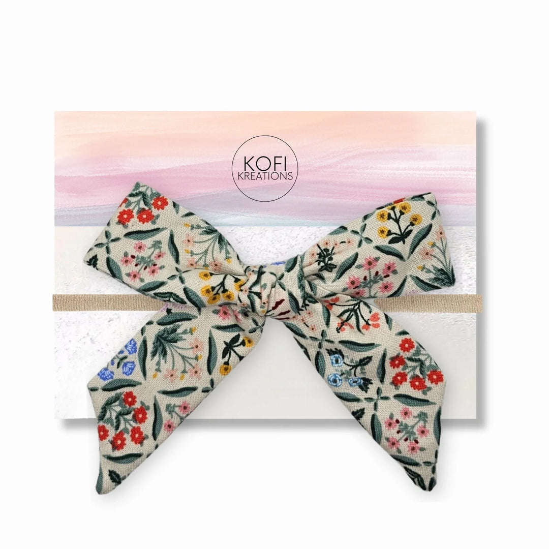 Audrey Garden Delight - Hand-Tied Hair Bow