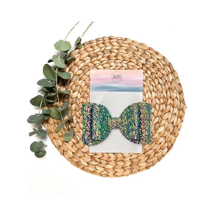 Emerald Gold | Josie Glitter Hair Bow