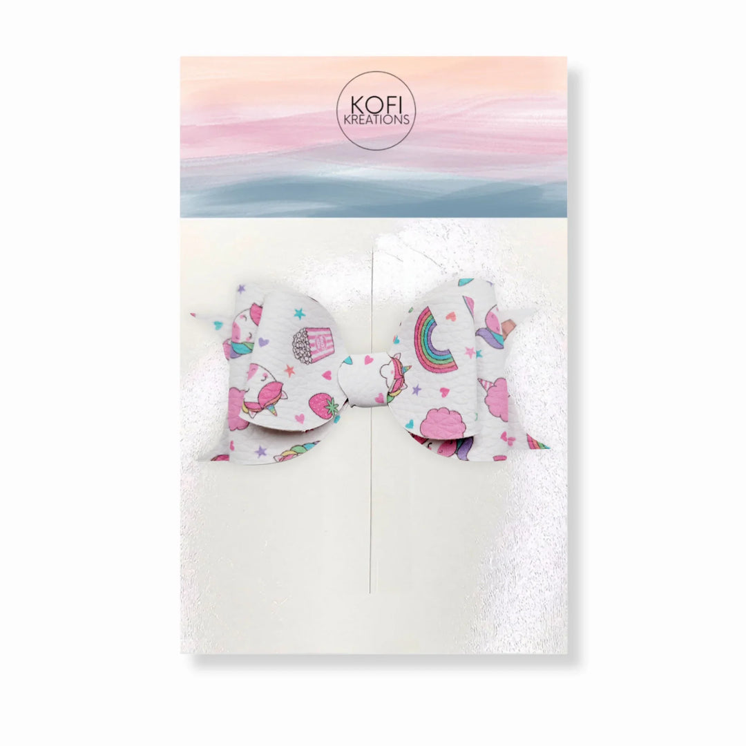 Faux Leather Hair Bows Grab Bag