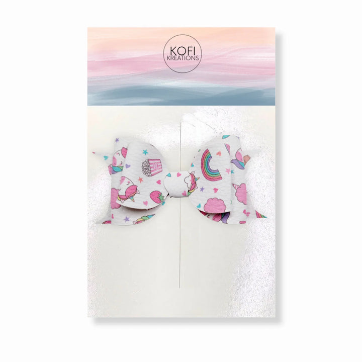 Faux Leather Hair Bows Grab Bag