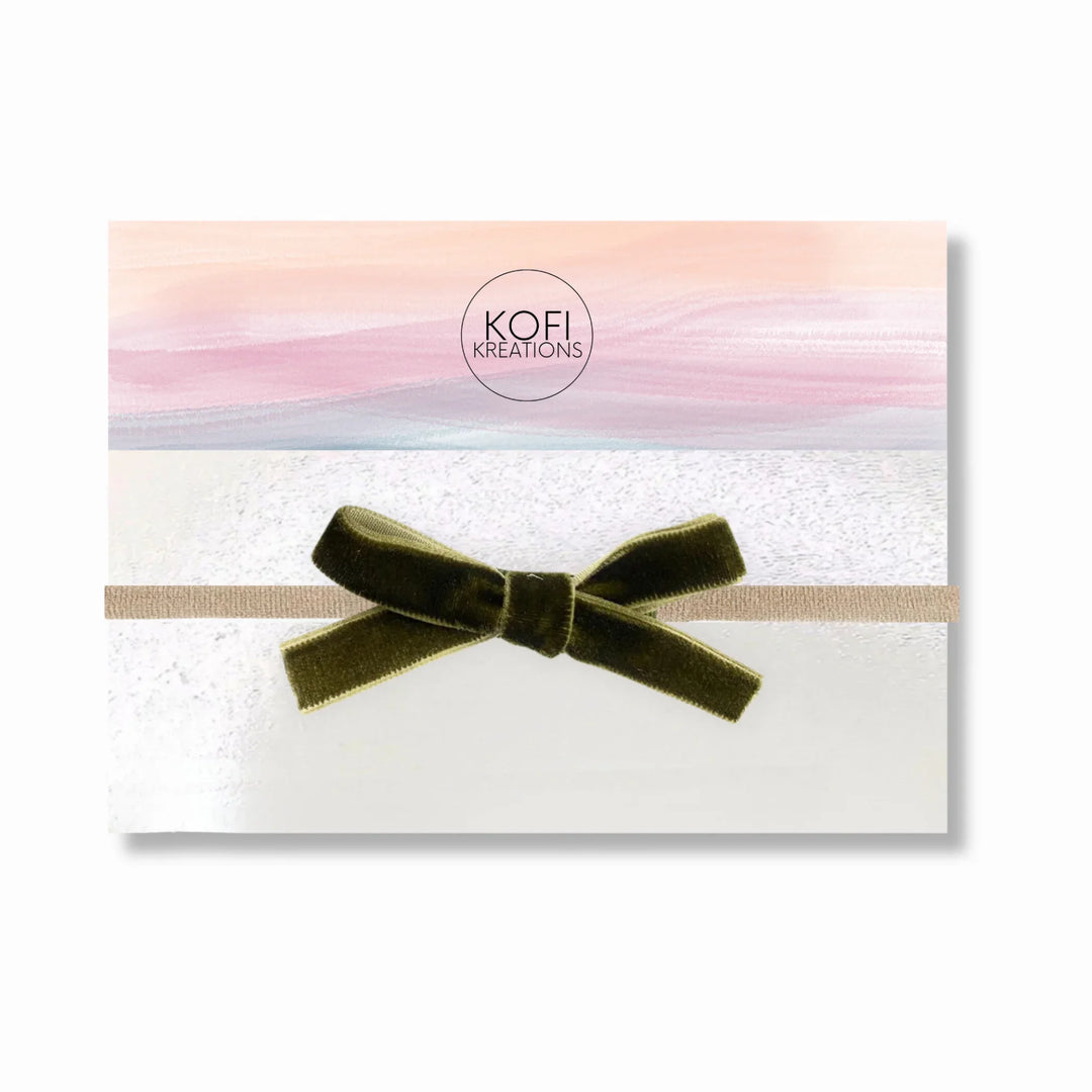 Small Velvet Bow Headband