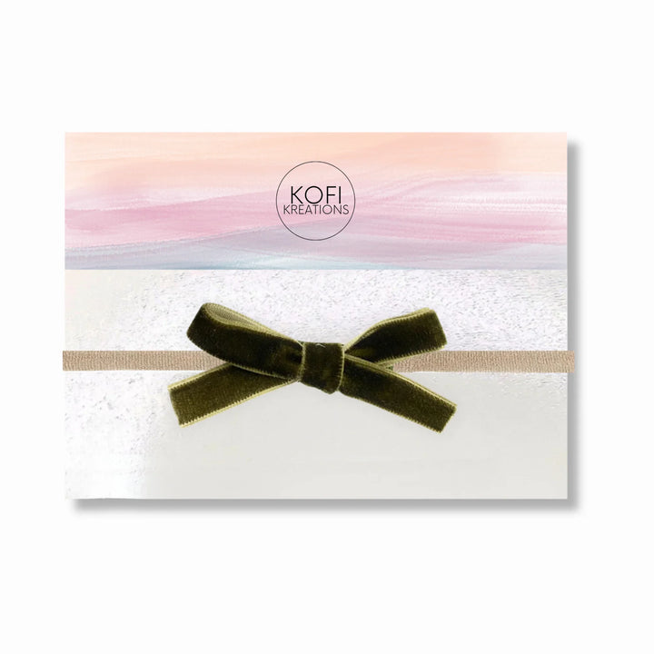 Small Velvet Bow Headband
