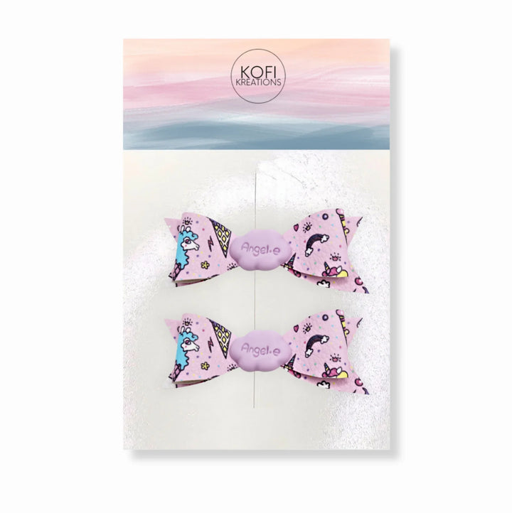 Lavender Unicorn Livi Hair Bows