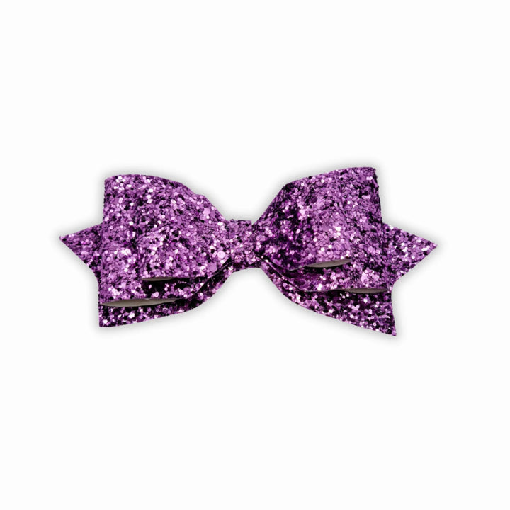 Purple | Pepperdine Glitter Hair Bow