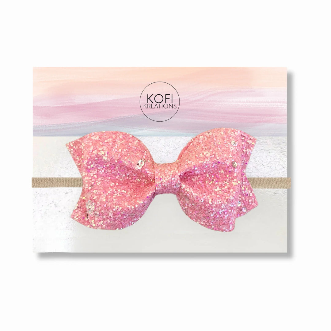 Pinch | Pink Glitter Hair Bow