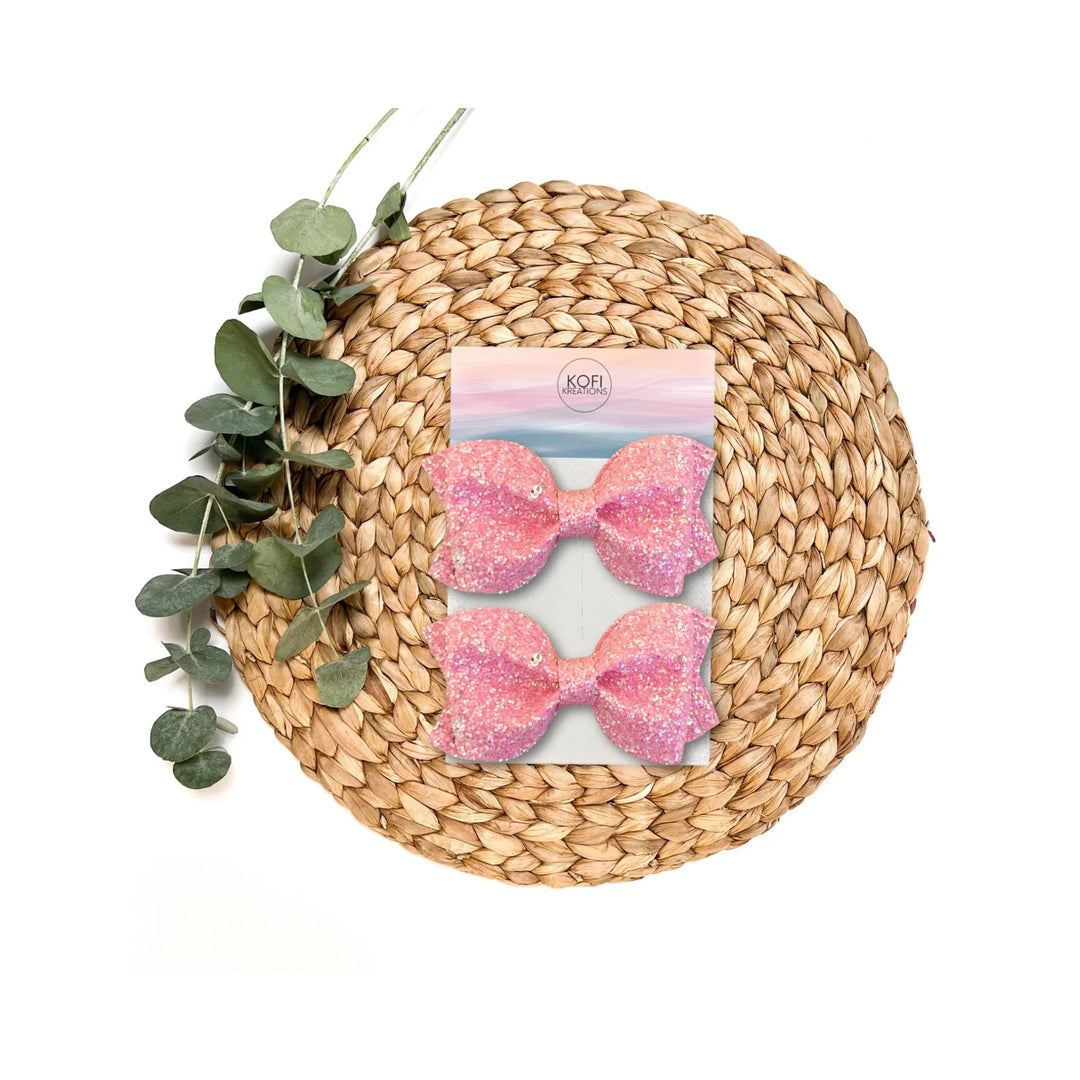 Pinch | Pink Glitter Hair Bow