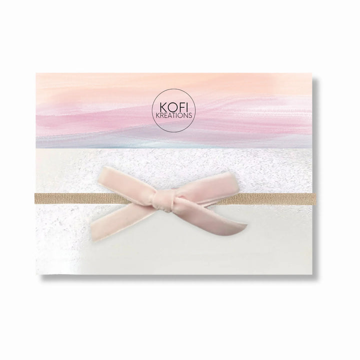 Small Velvet Bow Headband