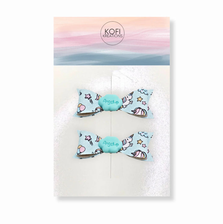 Blue Unicorn Livi Hair Bows