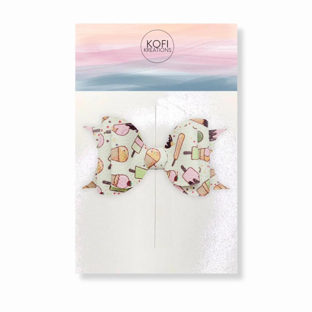 Faux Leather Hair Bows Grab Bag