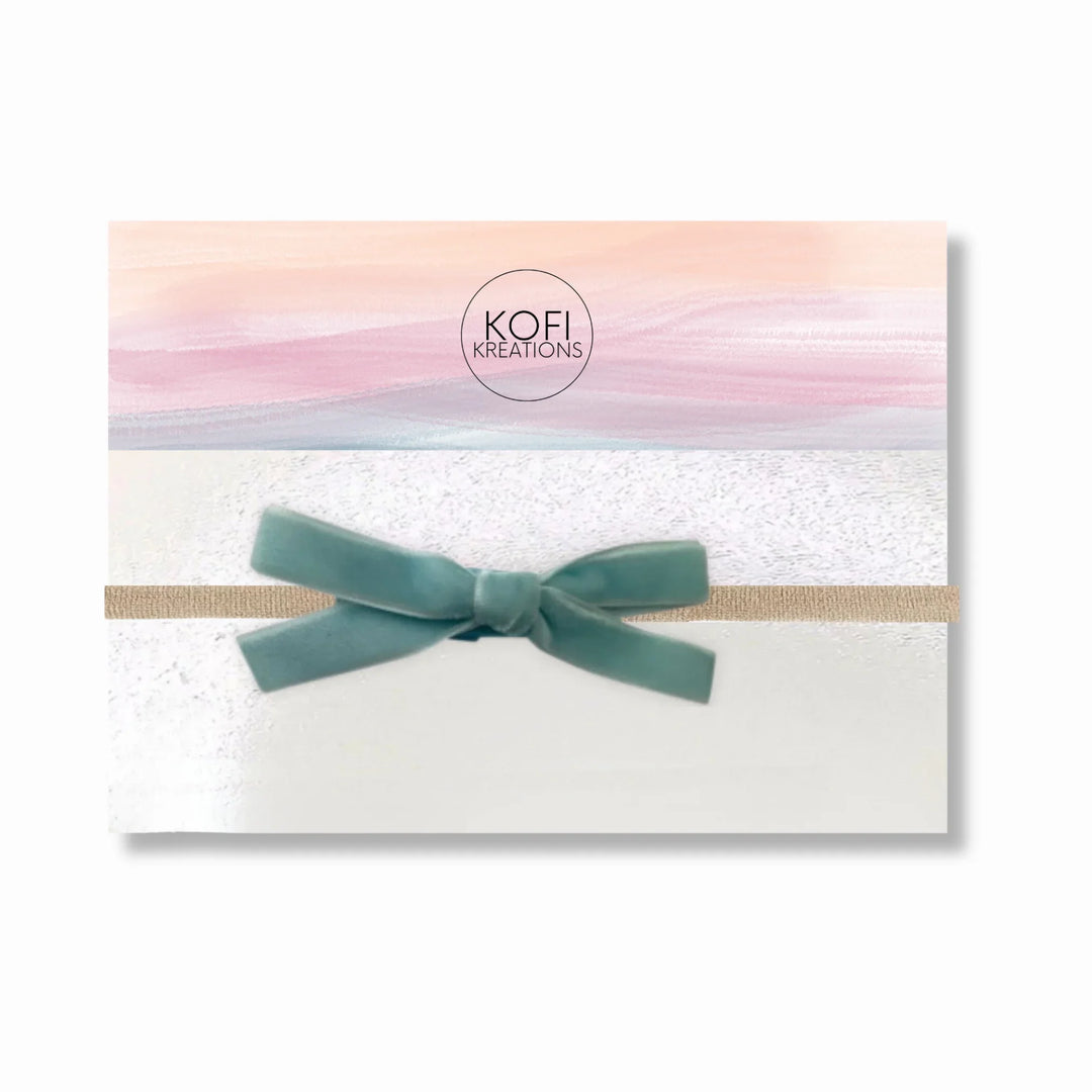Small Velvet Bow Headband