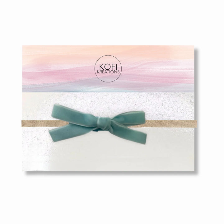 Small Velvet Bow Headband