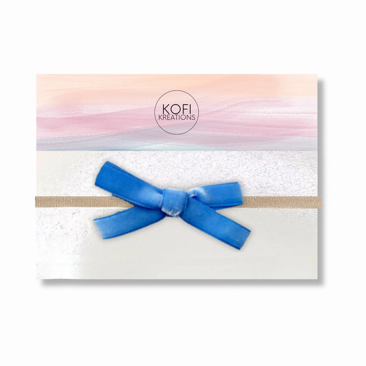 Small Velvet Bow Headband