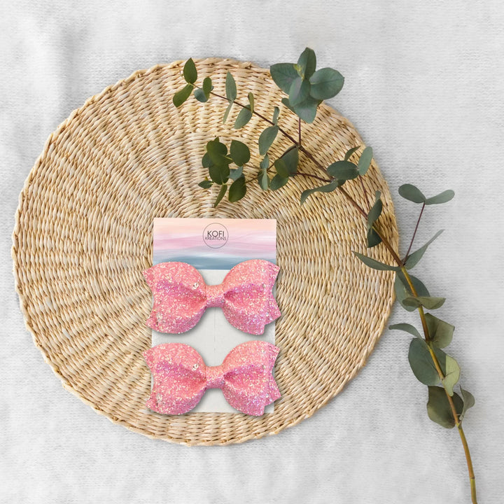 Pinch | Pink Glitter Hair Bow