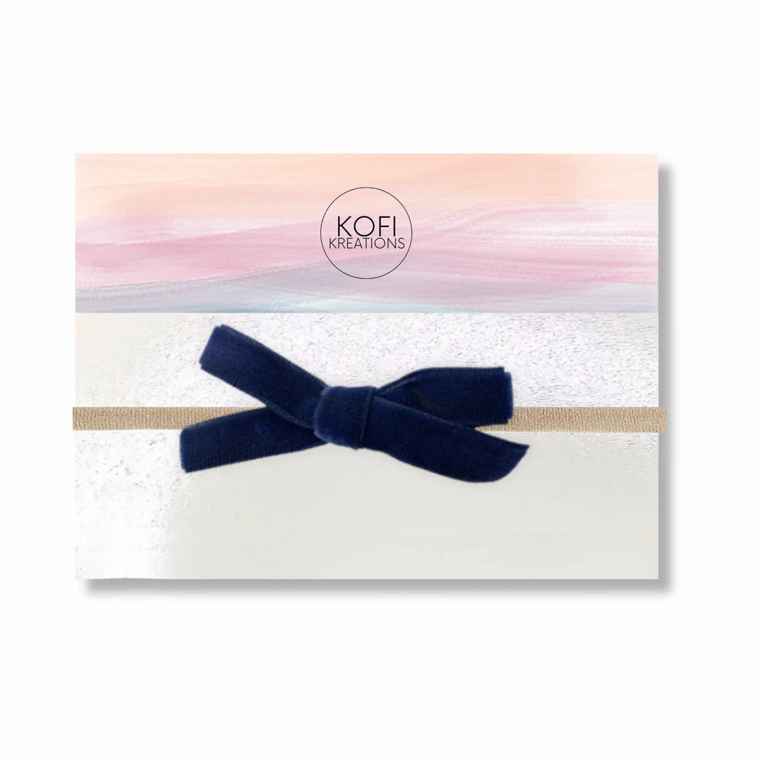 Small Velvet Bow Headband