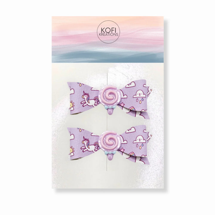 Purple Lollipop Livi Hair Bows