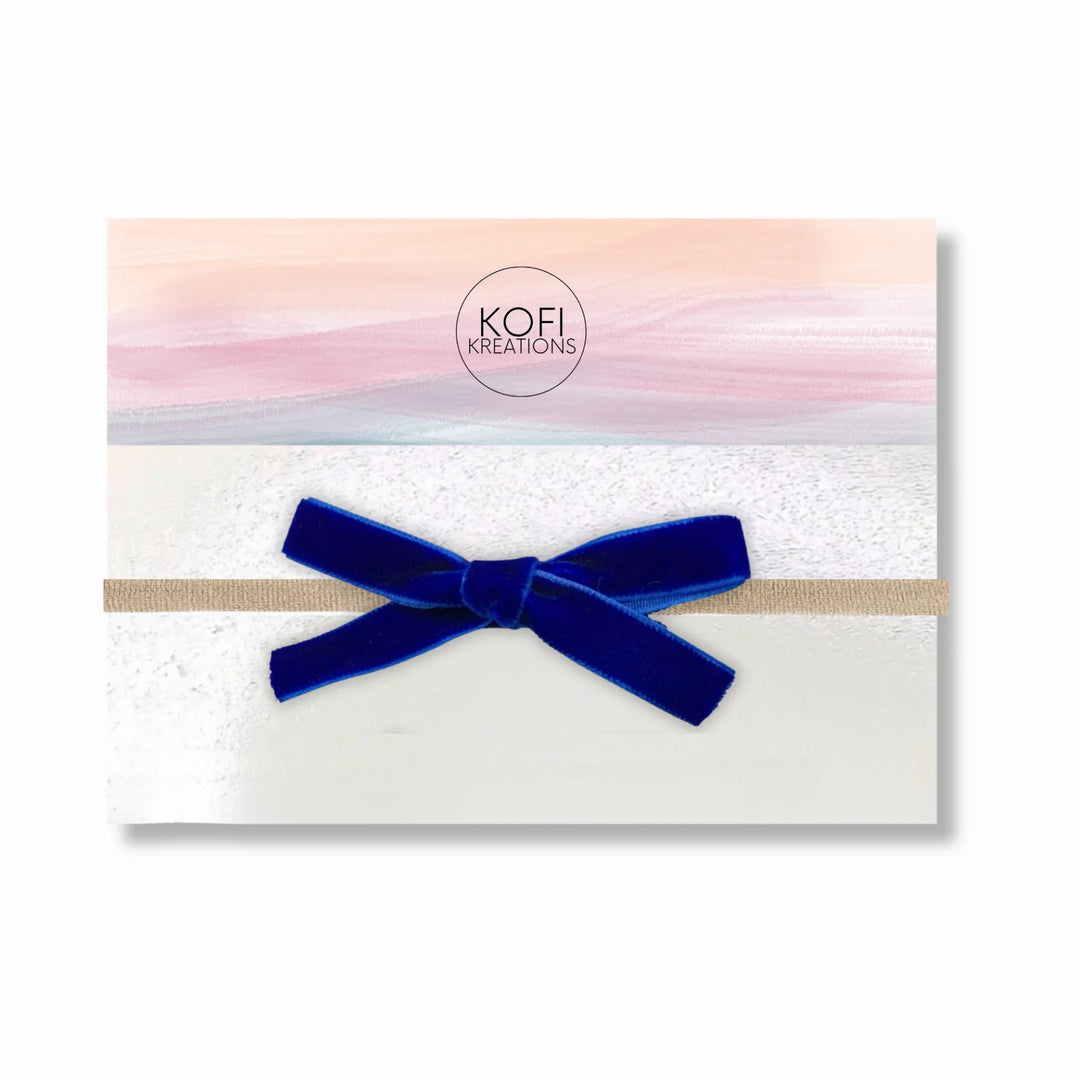 Small Velvet Bow Headband