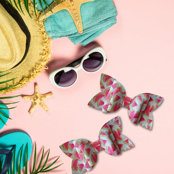 Fruit print Josie bow for girls