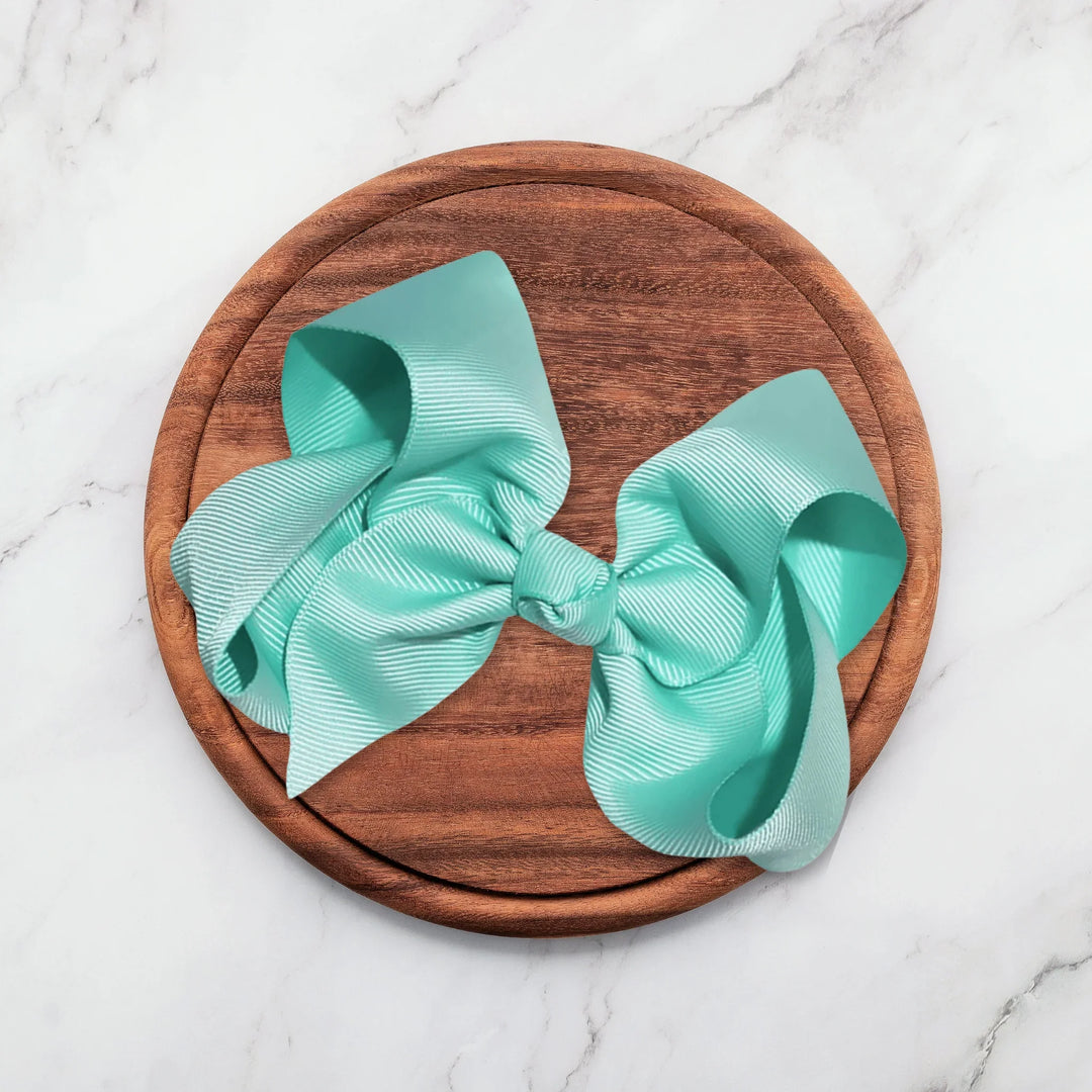 Aqua | Grosgrain Ribbon Hair Bow