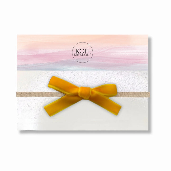 Small Velvet Bow Headband