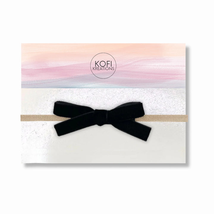 Small Velvet Bow Headband