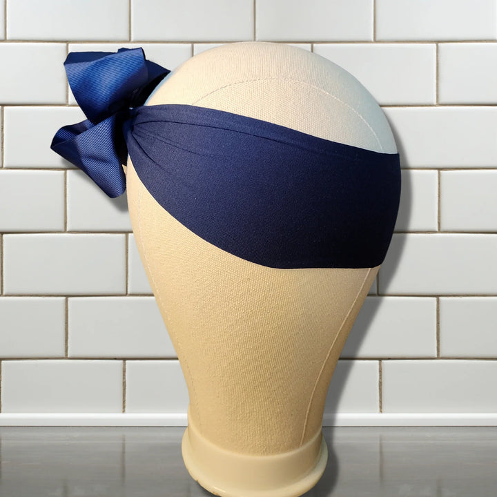 Blue Turban Bow Headband