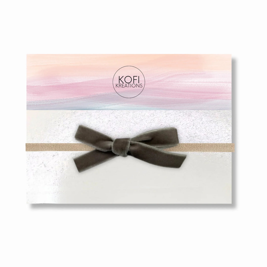Small Velvet Bow Headband