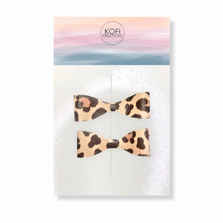 Cheetah Print Livi Hair Bows