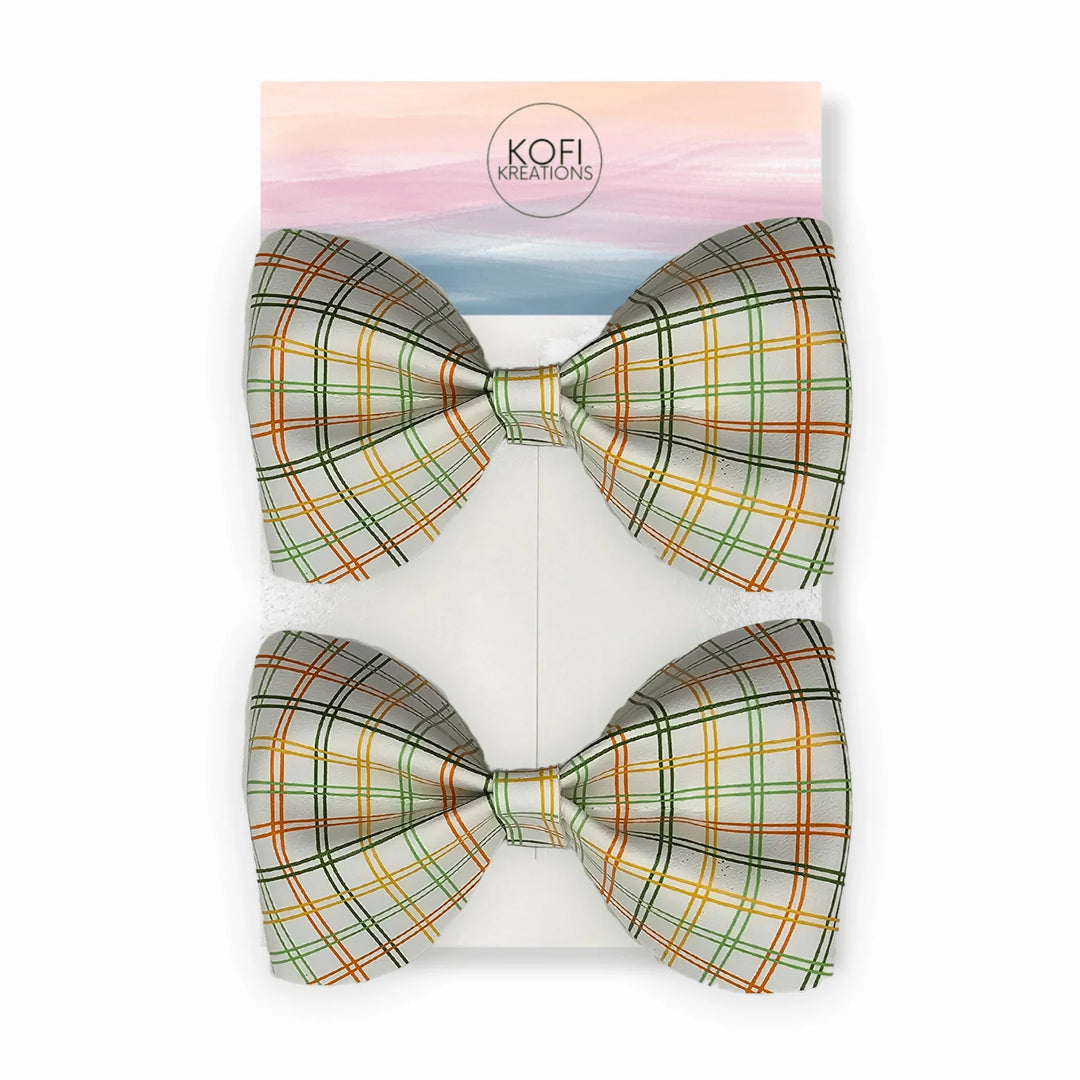 Vintage Rainbow Pinch Hair Bow
