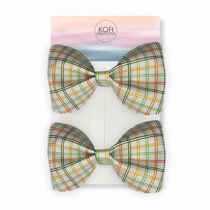 Vintage Rainbow Pinch Hair Bow