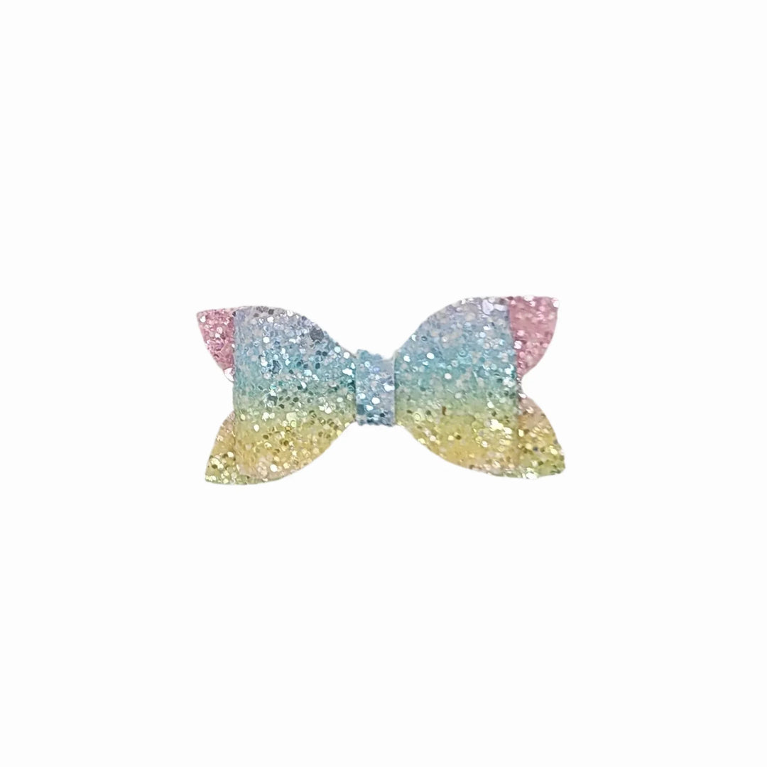 Luna | Rainbow Glitter Hair Bow