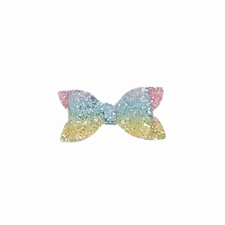 Luna | Rainbow Glitter Hair Bow