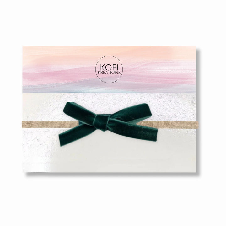 Small Velvet Bow Headband