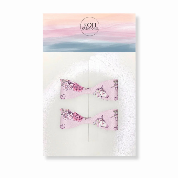Flower & Unicorn Livi Hair Bows
