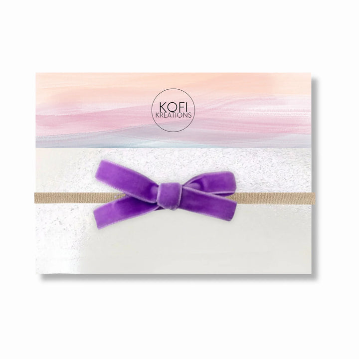 Small Velvet Bow Headband