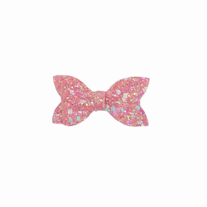 Luna | Pink Glitter Hair Bow
