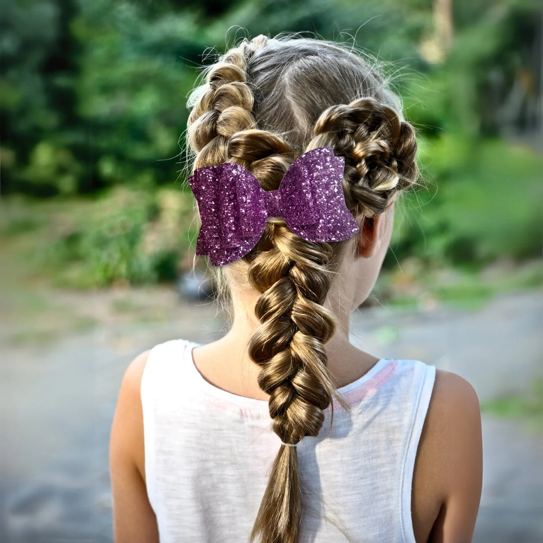 Purple | Josie Glitter Hair Bow
