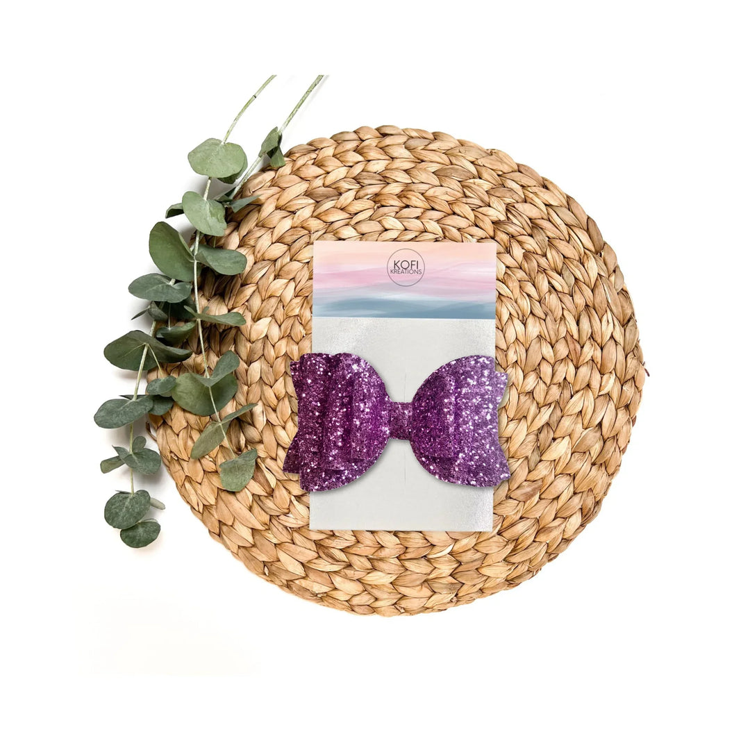 Purple | Josie Glitter Hair Bow