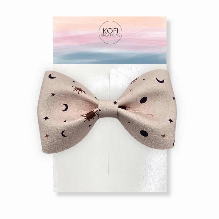 Galaxy Moon Pinch Hair Bow