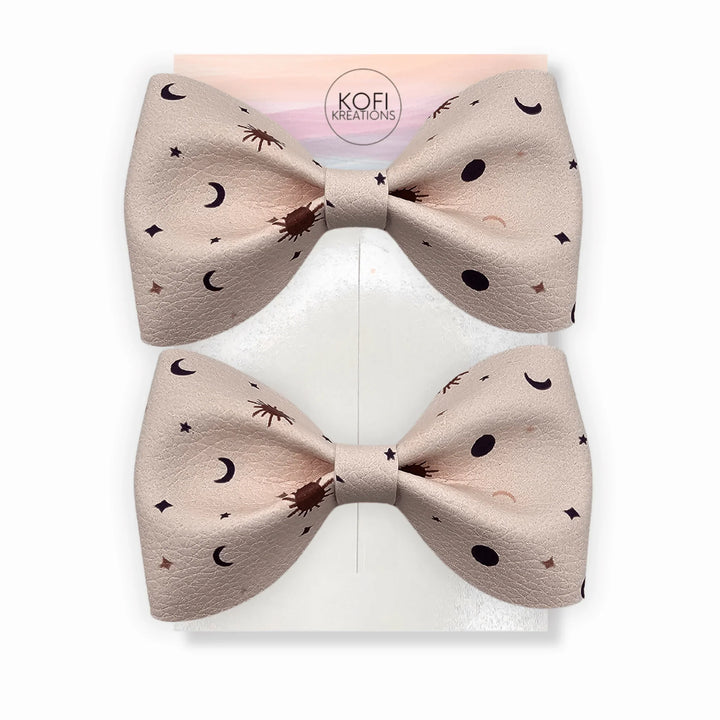 Galaxy Moon Pinch Hair Bow