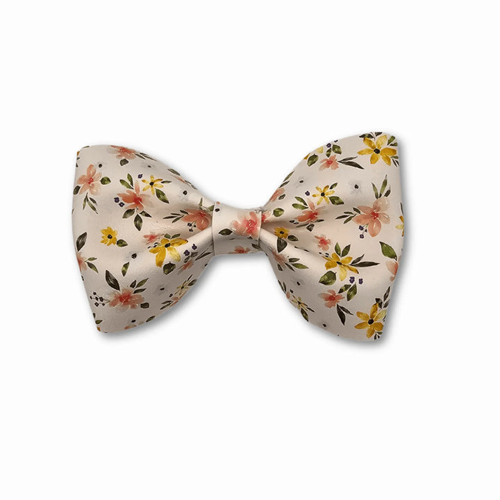 Pinch | Floral Faux Leather Hair Bow
