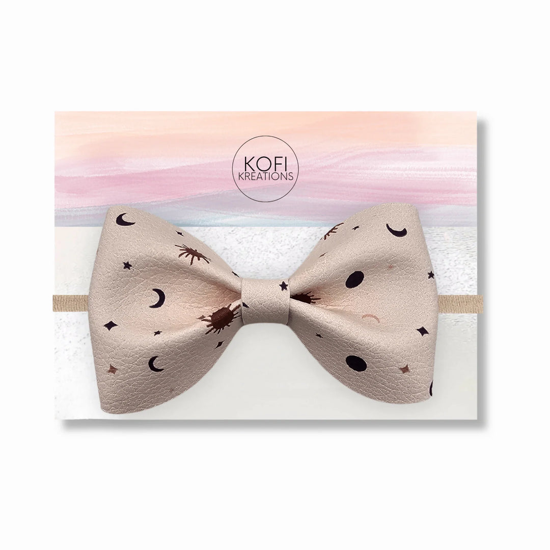 Galaxy Moon Pinch Hair Bow