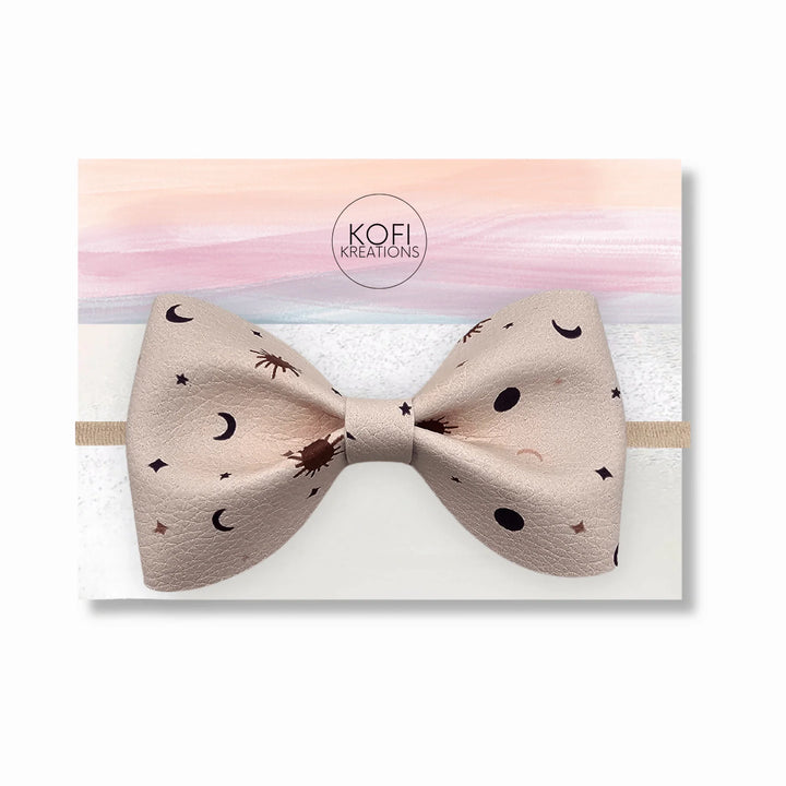 Galaxy Moon Pinch Hair Bow
