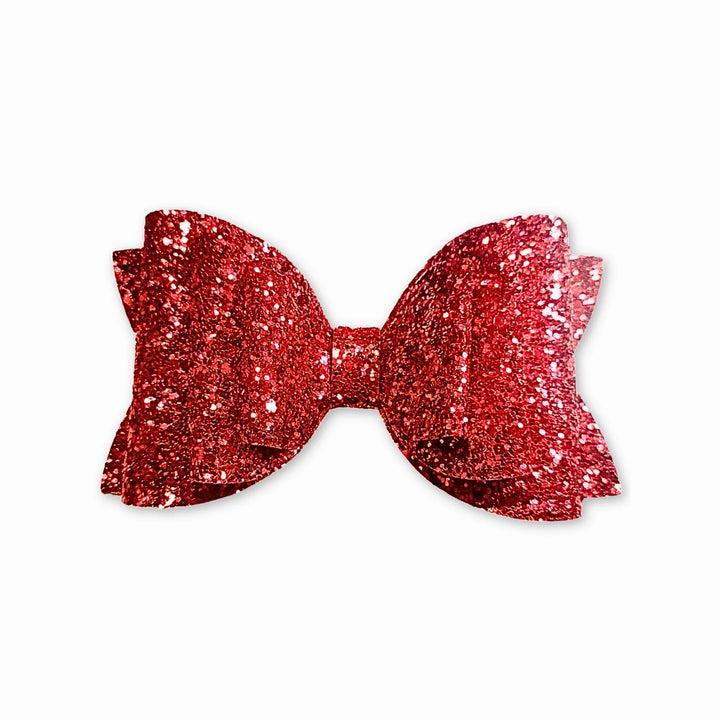 Red | Josie Glitter Hair Bow
