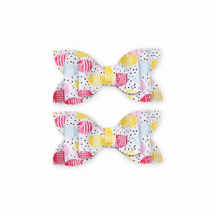 Luna | Pastel Egg Faux Leather Hair Bow