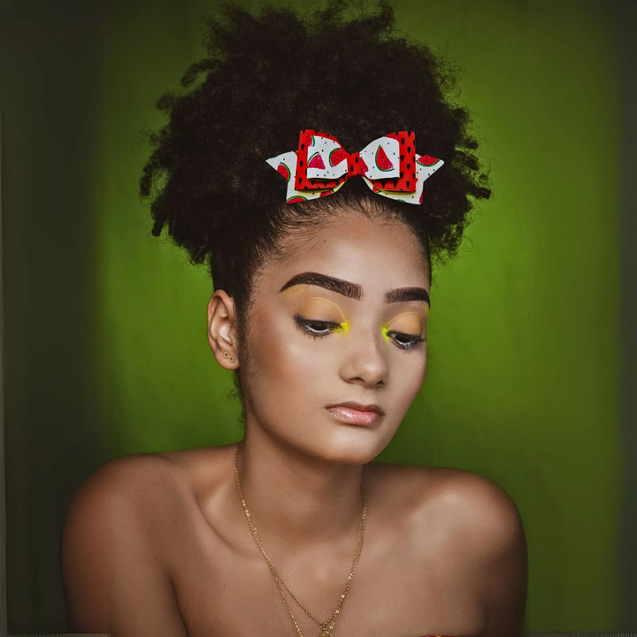 Watermelon | Pepperdine Faux Leather Hair Bow