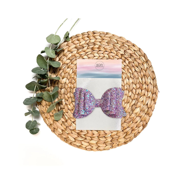 Violet | Josie Glitter Hair Bow