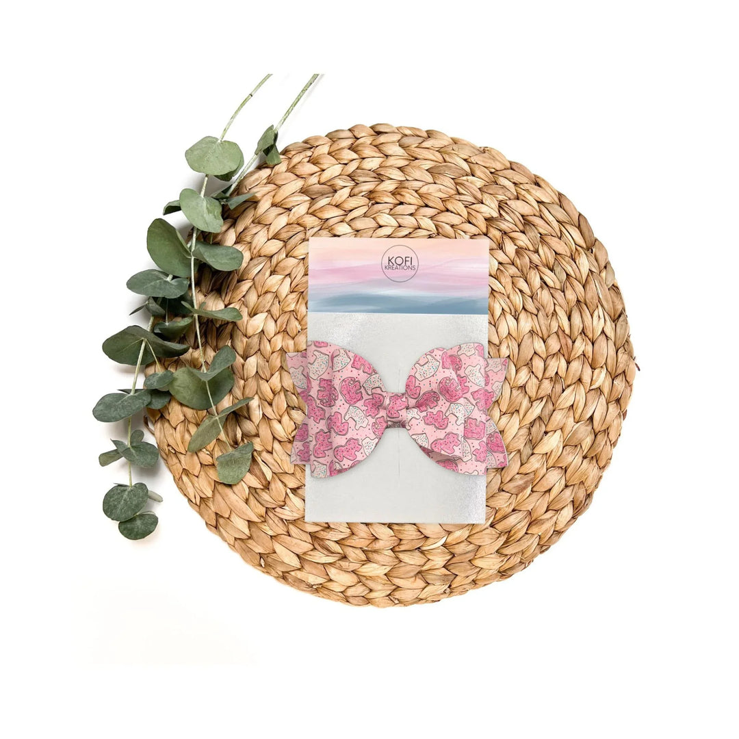 Josie | Animal Cracker Faux Leather Hair Bow
