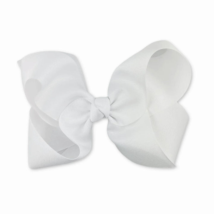 White | Grosgrain Ribbon Hair Bow