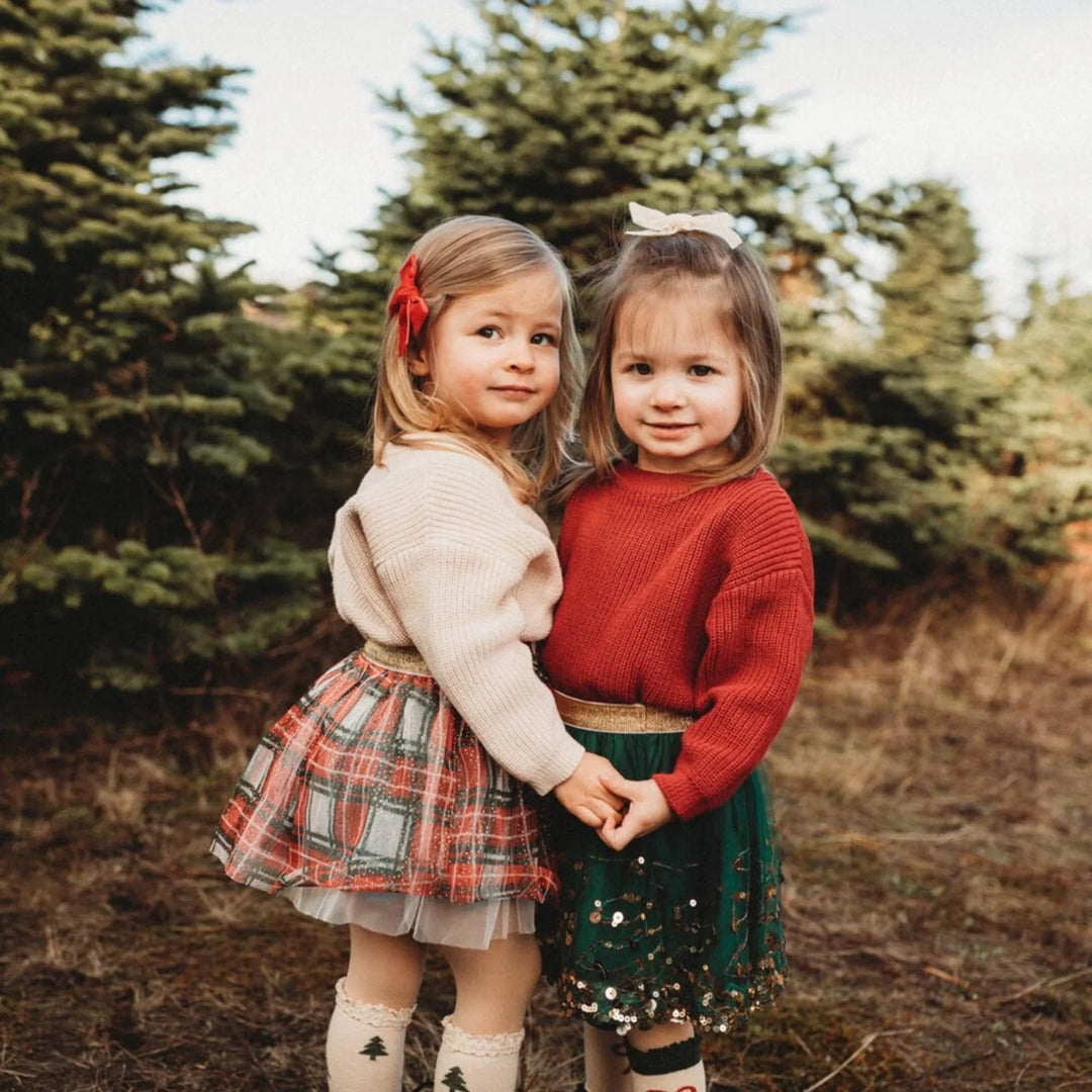 Large Velvet | Pigtail Set - Hand-Tied Bows