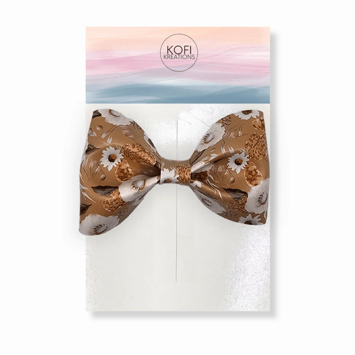 Carmel Pinch Flower Hair Bow